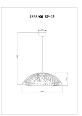 Подвесной светодиодный светильник Divinare Cervantes 1868/06 SP-25 1