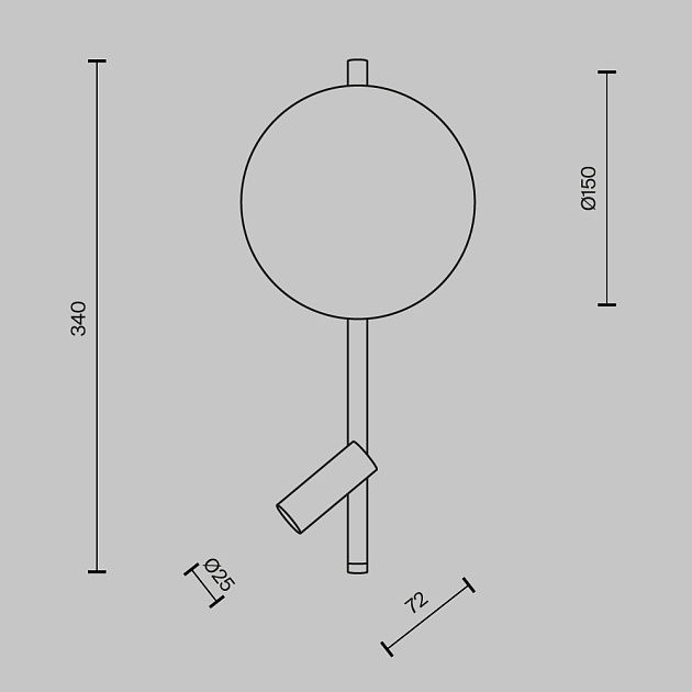 Настенный светильник Maytoni Modern Solution MOD450WL-L9B3K Фото № 3