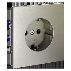 Розетка встраиваемая Voltum S70 с заземлением 16А, (шелк) VLS040104 3