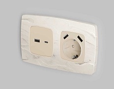 Лицевая панель розетки AMBRELLA VOLT OP3310 1