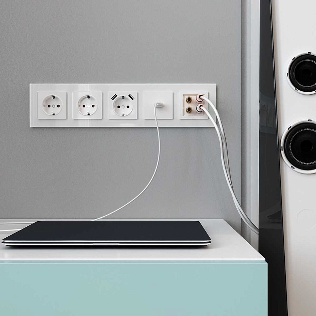 Акустическая розетка Werkel белая W1185001 4690389155536 изображение 2 Акустическая розетка Werkel белая W1185001 4690389155536 Фото № 2