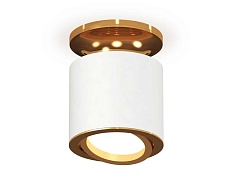 Комплект накладного поворотного светильника Ambrella light XS7401120 SWH/PYG белый песок/золото желтое полированное MR16 GU5.3 (N7929, C7401, N7004)
