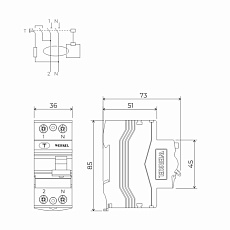 Автоматический выключатель Werkel 1P+N 40 A 30 mА АС 6 kА W912P406 4690389193101 2
