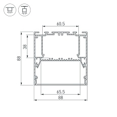 Профиль Arlight ARH-Power-W88-2000 Anod 036362 1