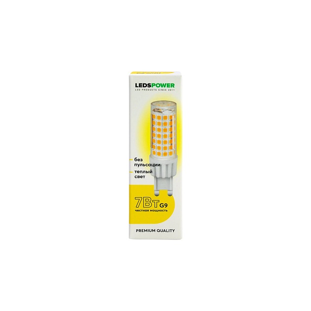 Светодиодная лампа LEDS POWER G9 7Вт 3000К 007052 Фото № 1
