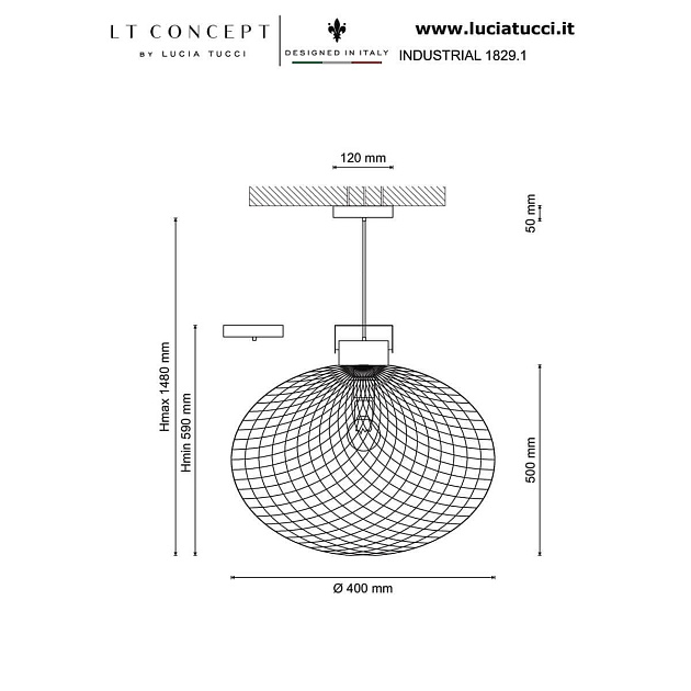 Подвесной светильник Lucia Tucci Industrial 1829.1 изображение 2 Подвесной светильник Lucia Tucci Industrial 1829.1 Фото № 2