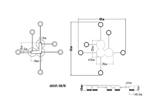 Потолочная люстра Arte Lamp Legacy A8024PL-6WH Фото № 2