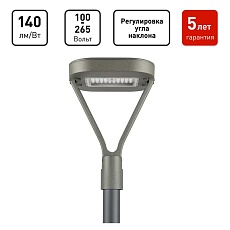 Светильник светодиодный садово-парковый ЭРА SPP-505-0-30K-050 50Вт 3000K IP65 серый Б0062697 3