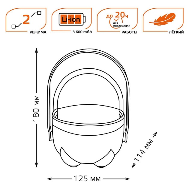 Кемпинговый светодиодный фонарь Gauss GF001 изображение 4 Кемпинговый светодиодный фонарь Gauss GF001 Фото № 4
