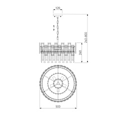 Подвесная люстра Bogates Lago 330/6 Strotskis 1