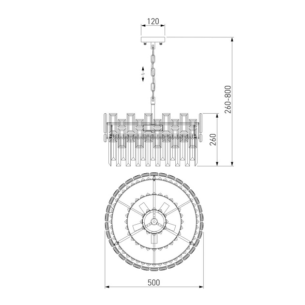 Подвесная люстра Bogates Lago 330/6 Strotskis изображение 2 Подвесная люстра Bogates Lago 330/6 Strotskis Фото № 2