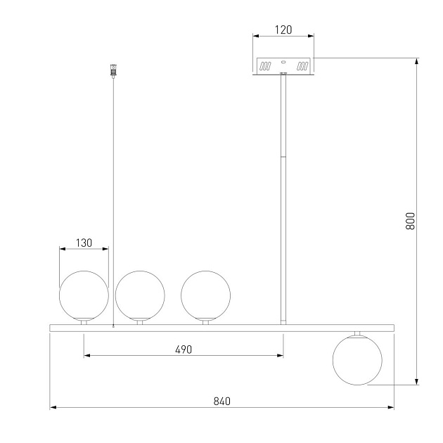 Подвесная люстра Eurosvet Fredo 70136/4 черный жемчуг Фото № 2