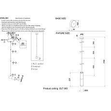 Основание для светильника Crystal Lux CLT 060_01 COP 1