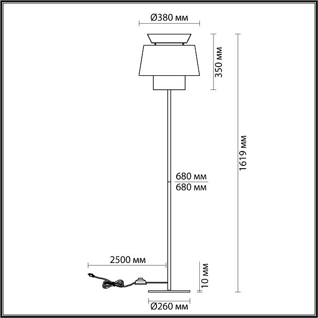 Торшер Odeon Light KRESSA 4992/1FA изображение 2 Торшер Odeon Light KRESSA 4992/1FA Фото № 2