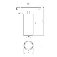 Трековый светильник Elektrostandard Brass Line a071846 2