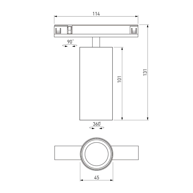 Трековый светильник Elektrostandard Brass Line a071846 Фото № 3