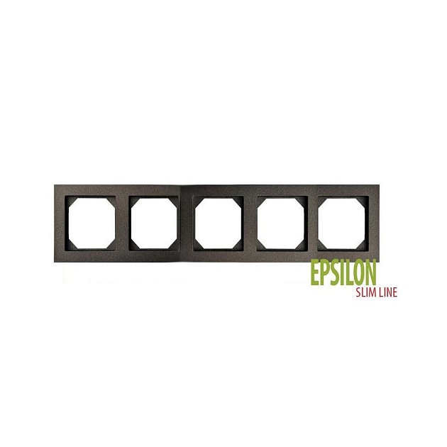 Рамка 5-постовая Liregus Epsilon антрацит 28-1205 Фото № 1