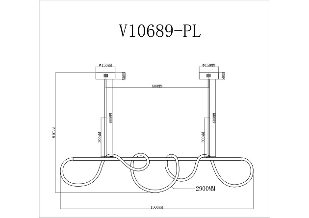Подвесной светодиодный светильник Moderli True V10689-PL изображение 2 Подвесной светодиодный светильник Moderli True V10689-PL Фото № 2