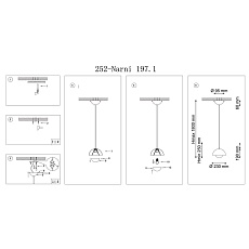 Подвесной светильник Lucia Tucci Narni 197.1 Rosso 1