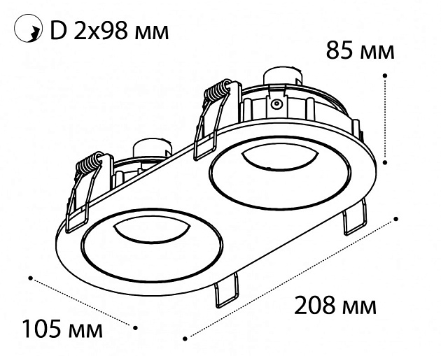 Встраиваемый светильник Italline DE 2002 black Фото № 2