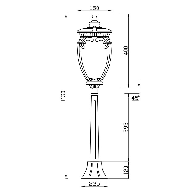 Уличный светильник Maytoni Fleur O414FL-01BZ1 изображение 7 Уличный светильник Maytoni Fleur O414FL-01BZ1 Фото № 7