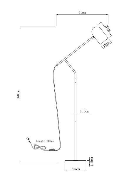 Торшер Moderli V10995-F Flex Фото № 2