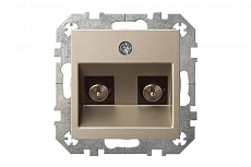 ТВ-розетка двойная оконечная Liregus Epsilon шампань 28-3145 3