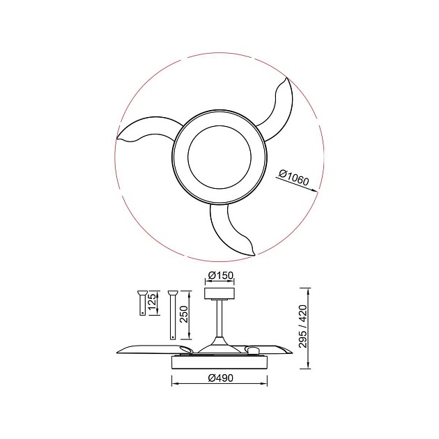 Люстра-вентилятор Mantra NISEKO FAN M 9011 Фото № 5