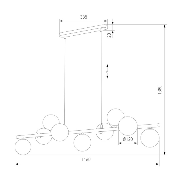 Подвесная люстра TK Lighting 4340 Estera Фото № 2
