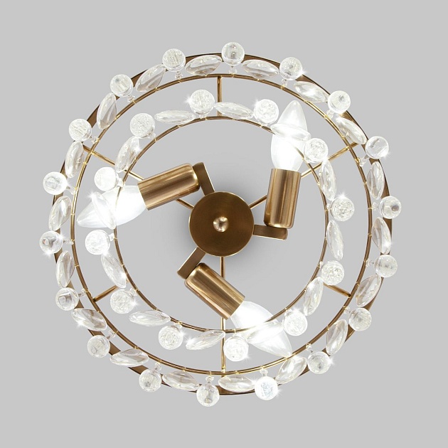 Подвесная люстра Eurosvet Sophie 60165/3 латунь изображение 4 Подвесная люстра Eurosvet Sophie 60165/3 латунь Фото № 4