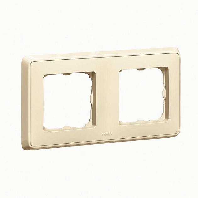 Рамка 2-постовая Legrand Cariva слоновая кость 773752 изображение 1 Рамка 2-постовая Legrand Cariva слоновая кость 773752 Фото № 1