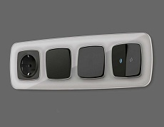 Лицевая панель розетки AMBRELLA VOLT OP8070 2