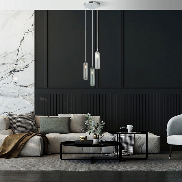 Подвесная люстра Eurosvet Siesta 50252/3 хром изображение 7 Подвесная люстра Eurosvet Siesta 50252/3 хром Фото № 7