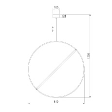 Подвесной светодиодный светильник Eurosvet Element 90283/1 хром 1
