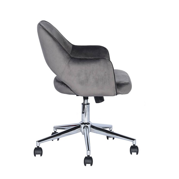 Офисное кресло Stool Group Кларк велюр серый CLARKSON GREY CHROME изображение 4 Офисное кресло Stool Group Кларк велюр серый CLARKSON GREY CHROME Фото № 4