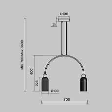 Подвесная люстра Maytoni Antic MOD302PL-02W 2