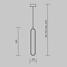 Подвесной светодиодный светильник Maytoni Chain MOD017PL-L13N 1