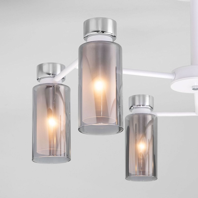 Потолочная люстра Eurosvet Amado 70115/6 белый изображение 4 Потолочная люстра Eurosvet Amado 70115/6 белый Фото № 4