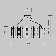 Подвесная люстра Maytoni Rocio MOD036PL-12N 2
