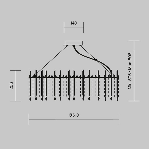 Подвесная люстра Maytoni Rocio MOD036PL-12N изображение 3 Подвесная люстра Maytoni Rocio MOD036PL-12N Фото № 3