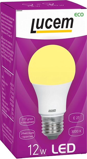 Лампа светодиодная Lucem E27 12W 4000K матовая FLLBL122740L Фото № 2