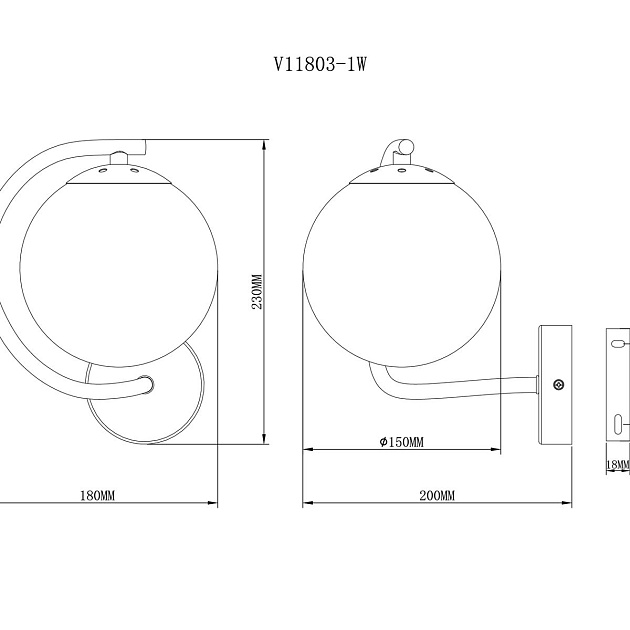Бра Moderli Circle V11803-1W Фото № 2