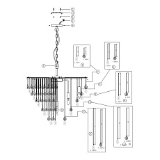 Подвесная люстра Maytoni Linn MOD091PL-09CH 1