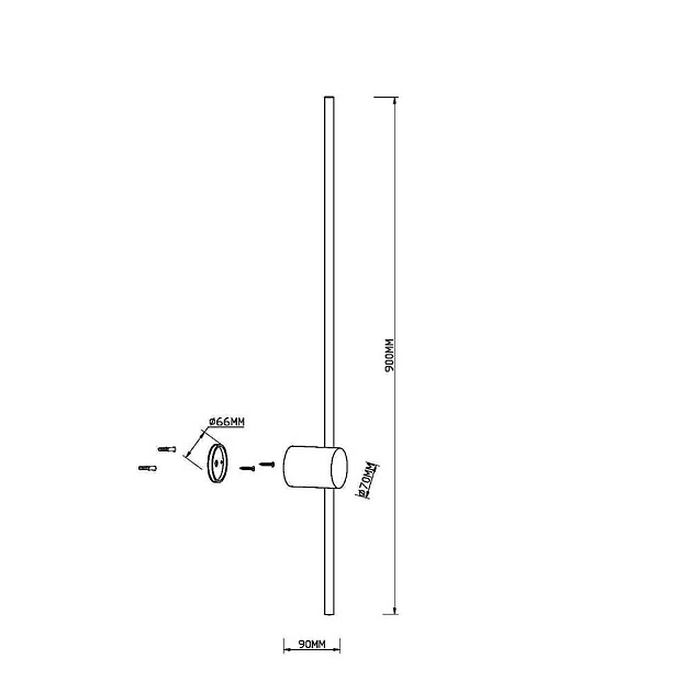 Настенный светодиодный светильник Maytoni Light Stick MOD237WL-L11B3K Фото № 4