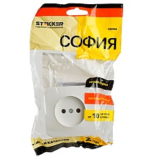 Розетка 2P Stekker София белый MST10-11-01 49301 2