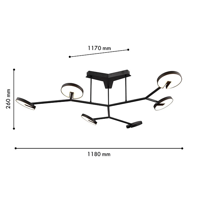Потолочная светодиодная люстра Favourite Paritet 4401-6C Фото № 2