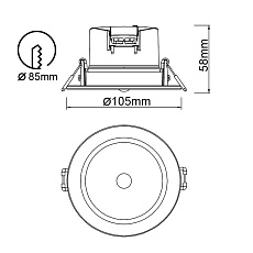 Встраиваемый светодиодный светильник Mantra Yucatan 8850 1