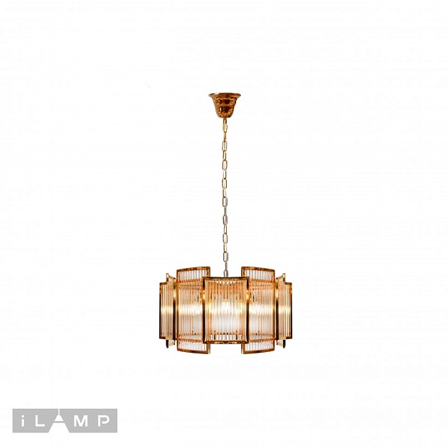 Подвесная люстра iLamp Tribeca MD0276-6A GOLD+CLEAR Фото № 1