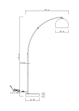 Торшер Moderli Arco V10993-F 1