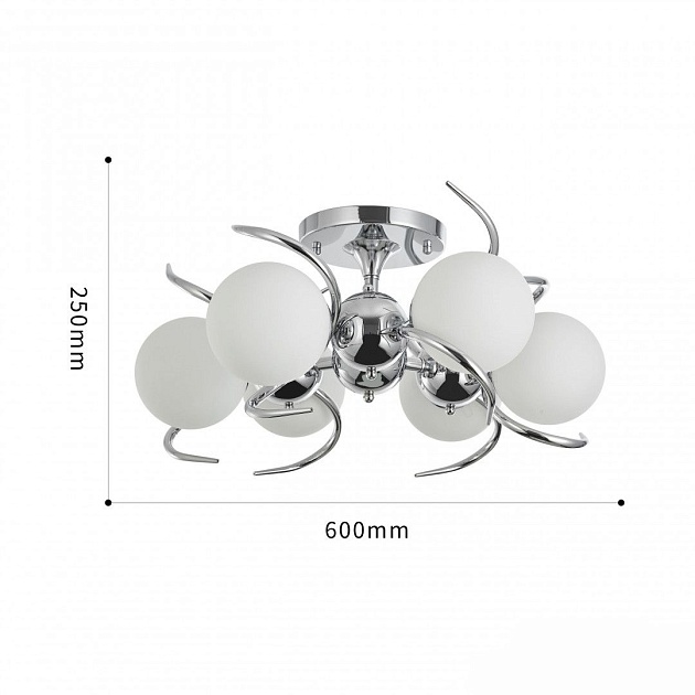 Потолочная люстра Arte Milano Neapolis71007 271007/6C Ni изображение 2 Потолочная люстра Arte Milano Neapolis71007 271007/6C Ni Фото № 2